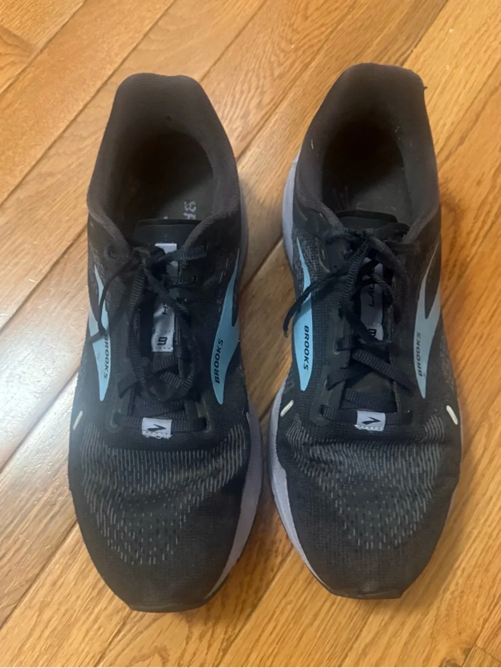 Brooks Launch 9 Womens 10 Shoes Running Walking Sneaker Black Blue - Picture 6 of 11